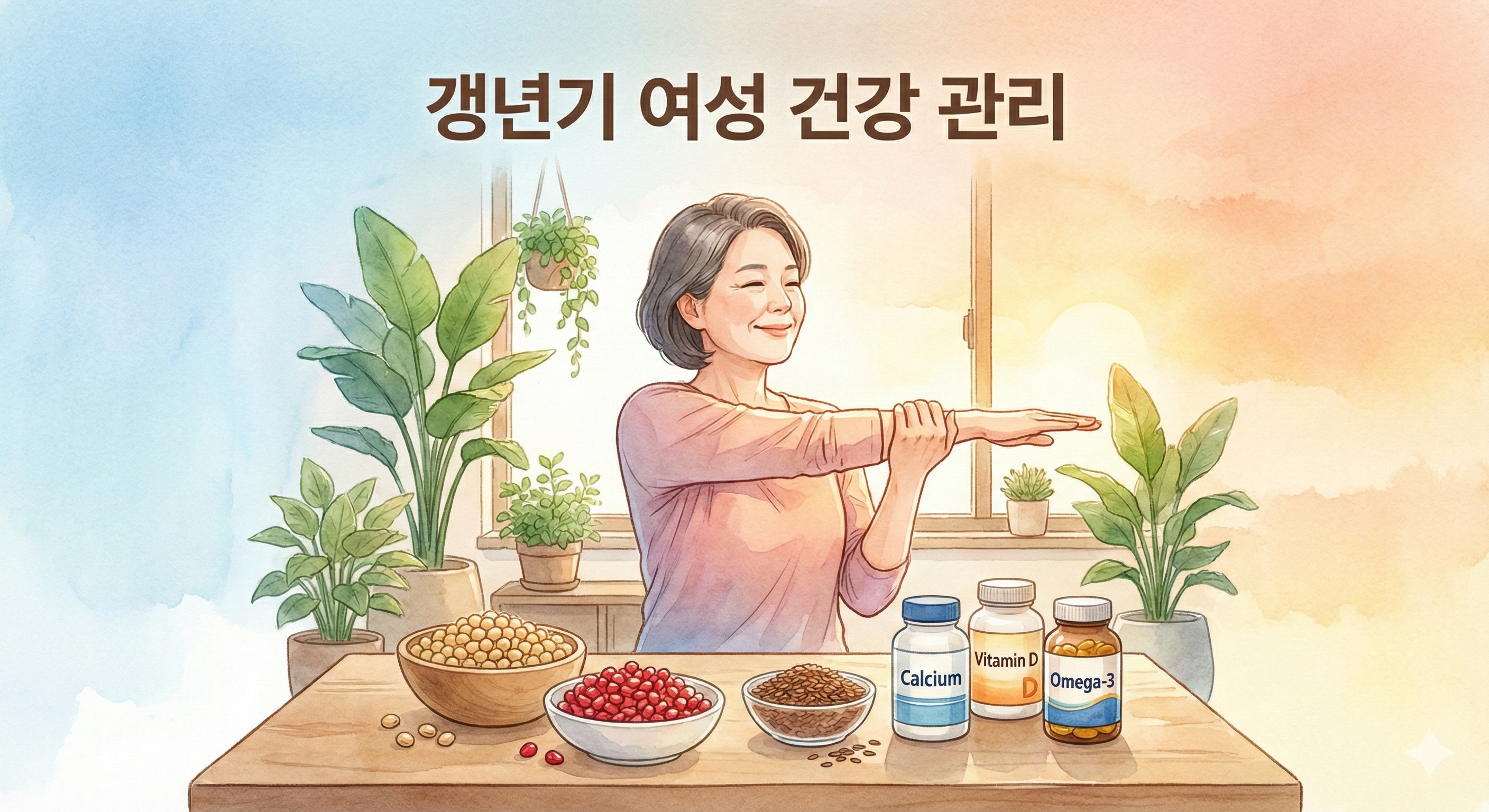 갱년기 여성 건강 관리: 호르몬 변화와 추천 영양제 이미지