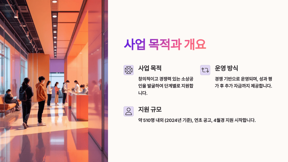 소상공인 성장up 지원 사업의 목적과 개요