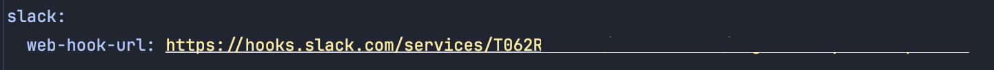 application.yml에 webhook url 설정