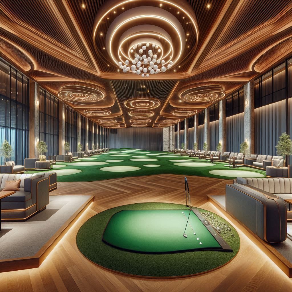 실내골프연습장 배경