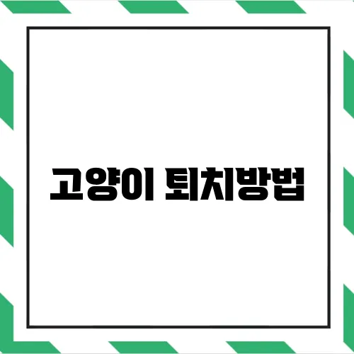 고양이 퇴치방법