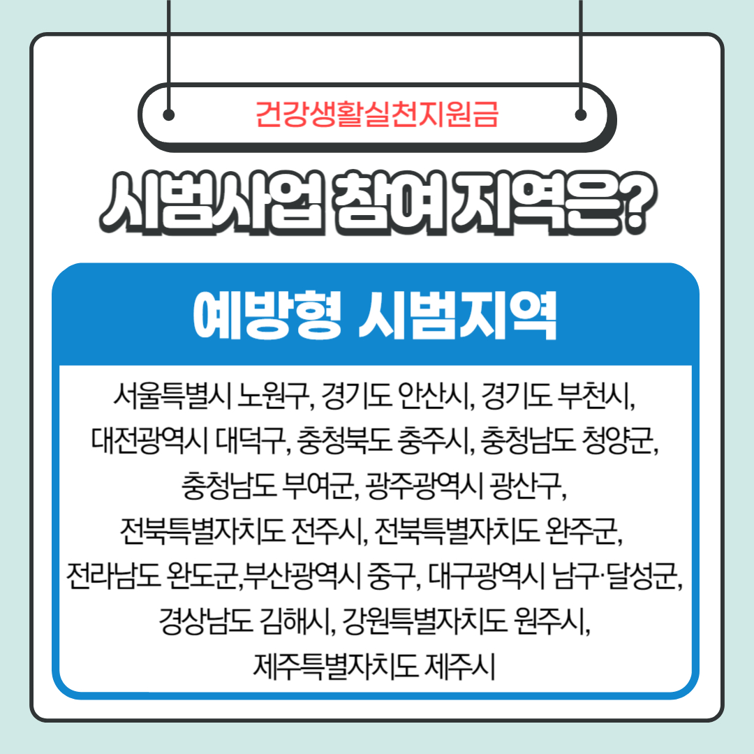 건강생활지원금 예방형시범지역