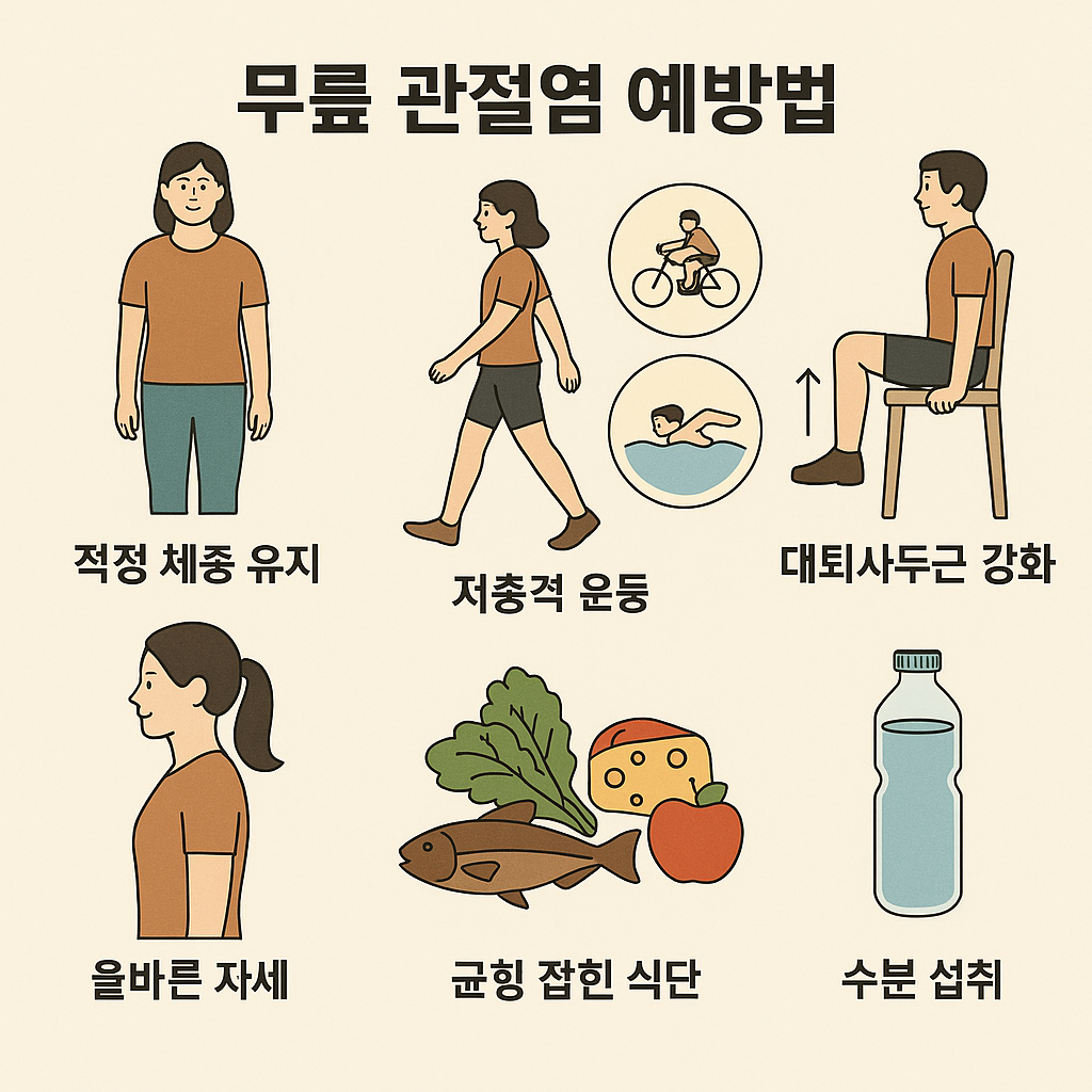 무릎 관절염 예방을 위한 생활 습관과 운동법