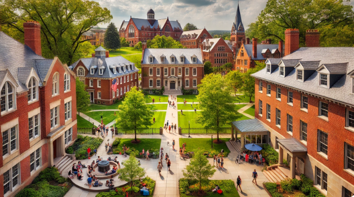 케니언 칼리지의 아름다운 교정 이미지