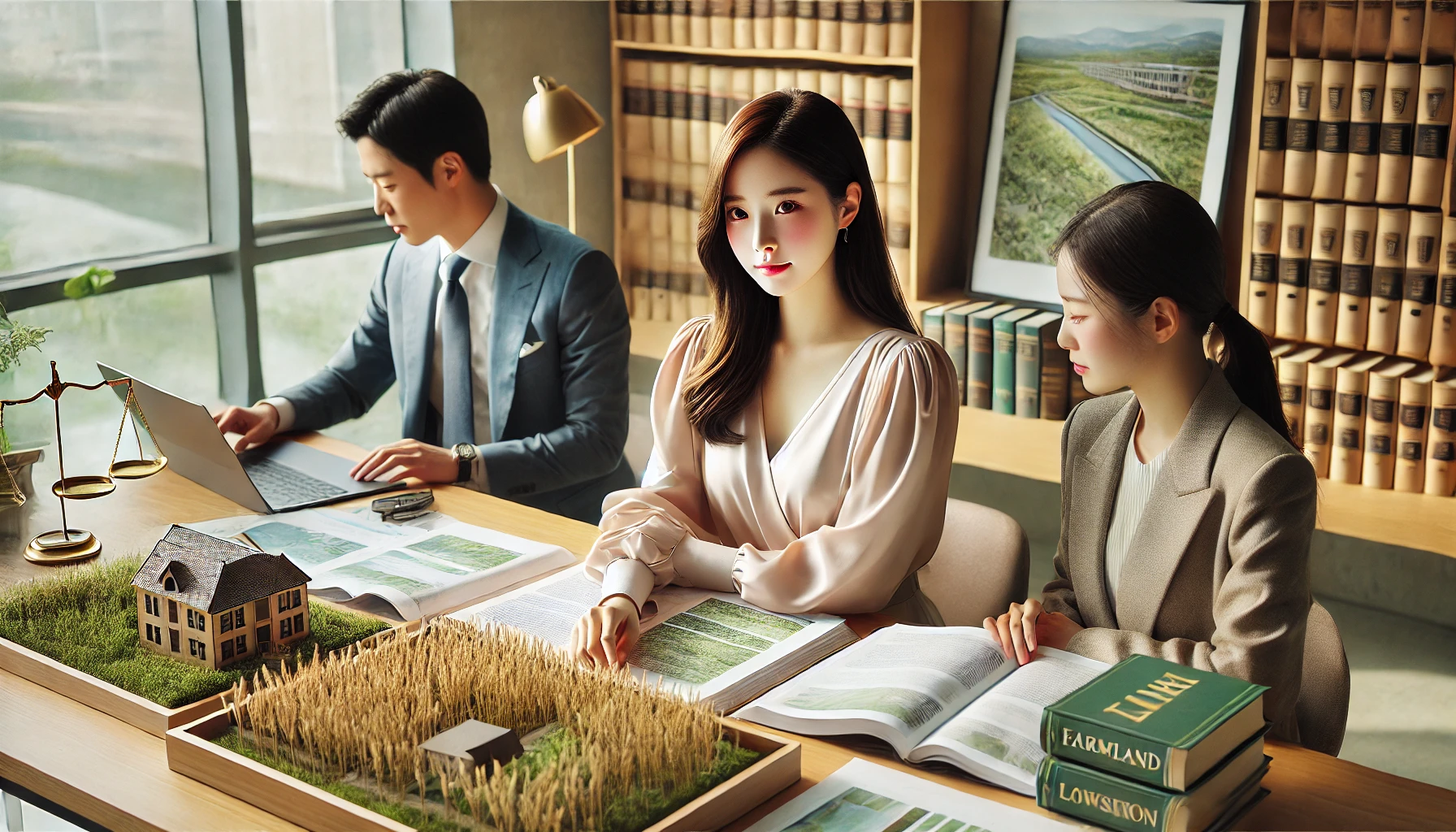 농지 이용, 보전, 전용 절차 확인하는 이미지