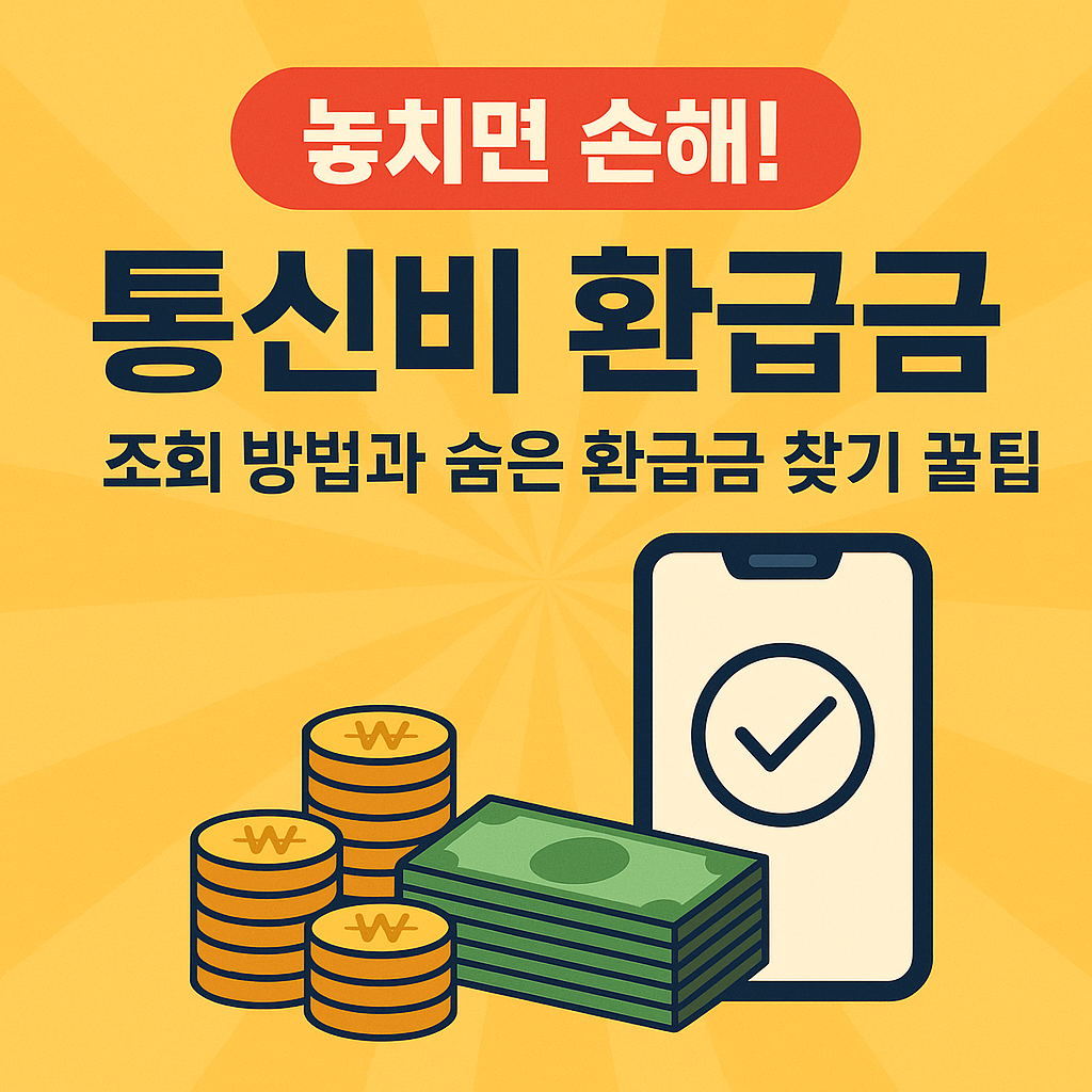 놓치면 손해! 통신비 환급금 조회 방법과 숨은 환급금 찾기 꿀팁