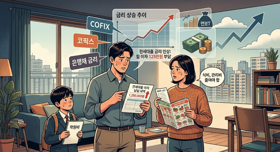 전세대출 금리 6% 돌파(월이자 부담, 코픽스 상승, 대환대출)