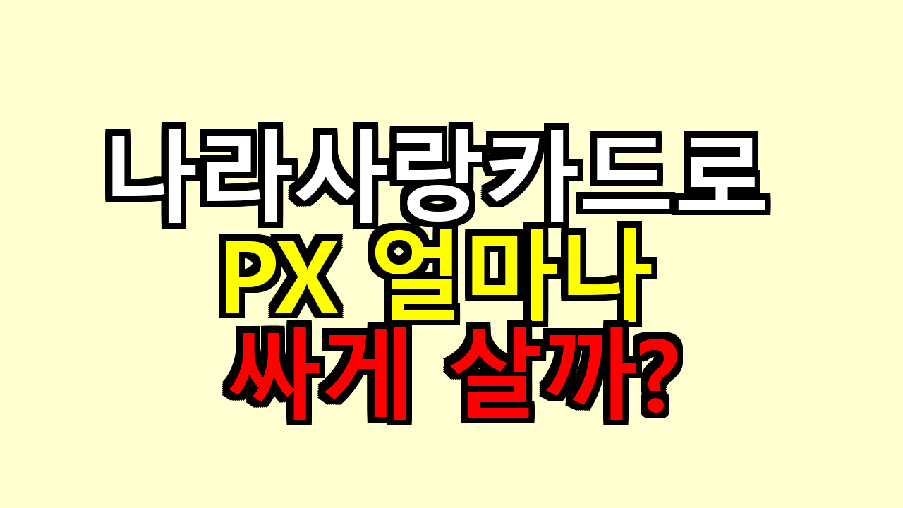 나라사랑카드로 PX 얼마나 싸게 살까? 월 할인한도·결제 꿀팁 완벽 분석