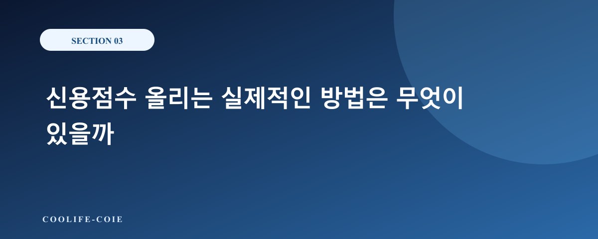 신용점수 올리는 실제적인 방법은 무엇이 있을까