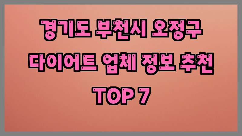 경기도 부천시 오정구 다이어트