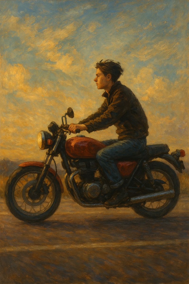 오토바이 타는 꿈 해몽 - 변화와 속도의 상징