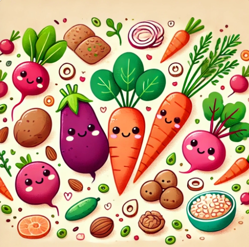 뿌리 음식에 대해 표현한 이미지