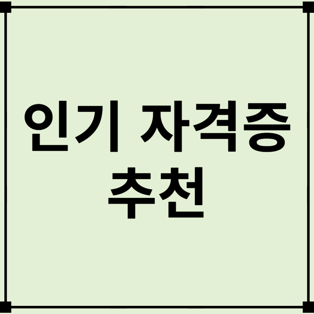 2025년 인기 자격증 추천: 취업 준비생을 위한 필수 가이드