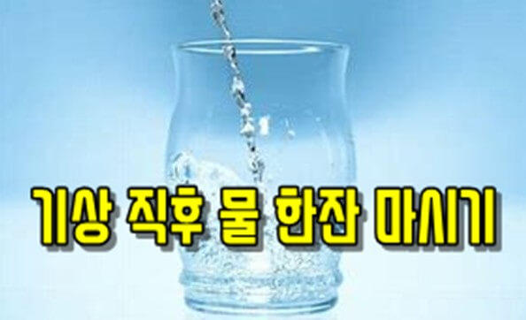 기상 직후 물 한잔