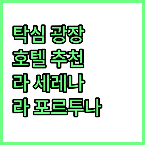탁심 광장 근처 호텔 추천 라 세레나..