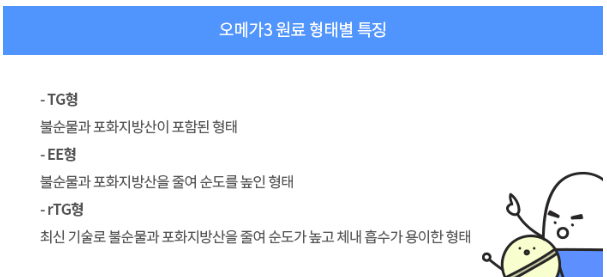 오메가3의 원료평 형태