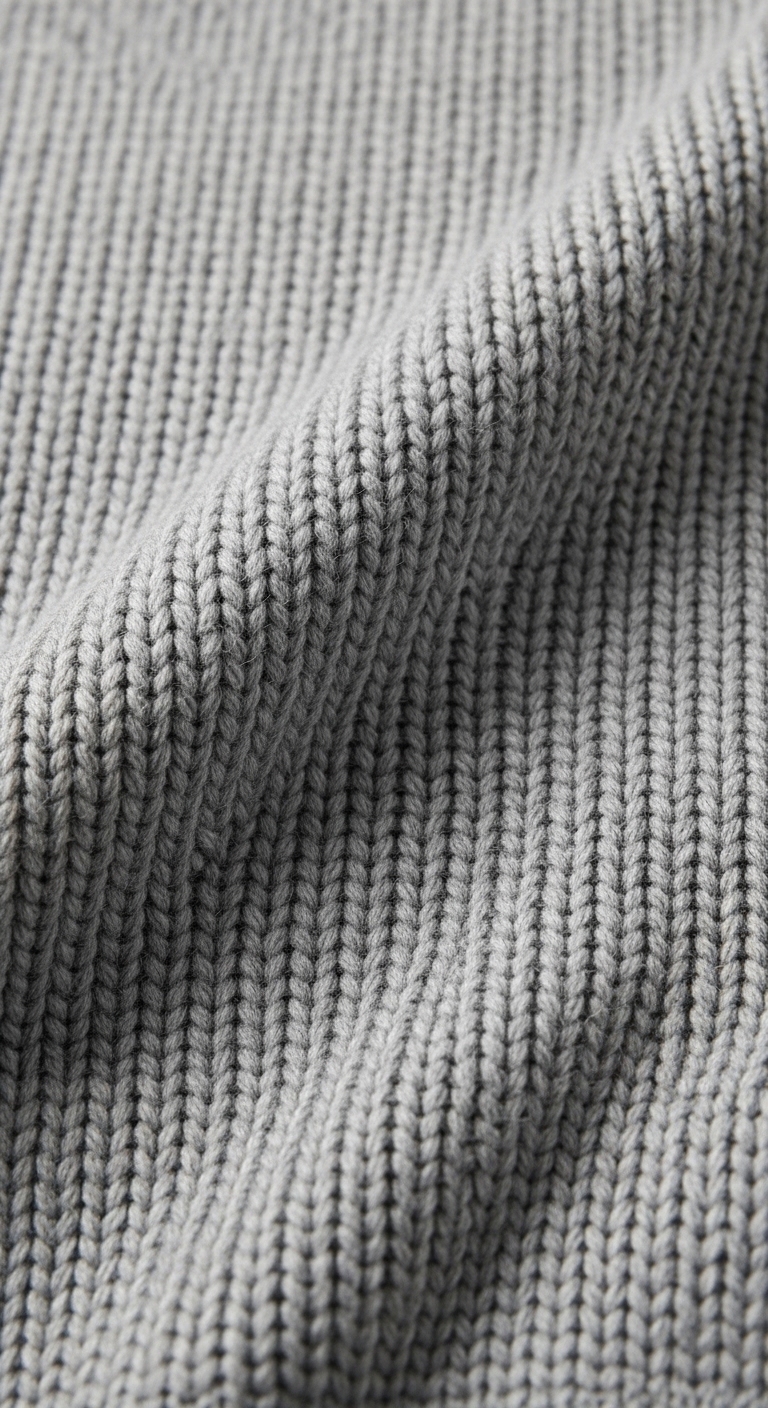 화려한 장식 없는 심플하고 탄탄한 소재의 캐시미어 니트 접사