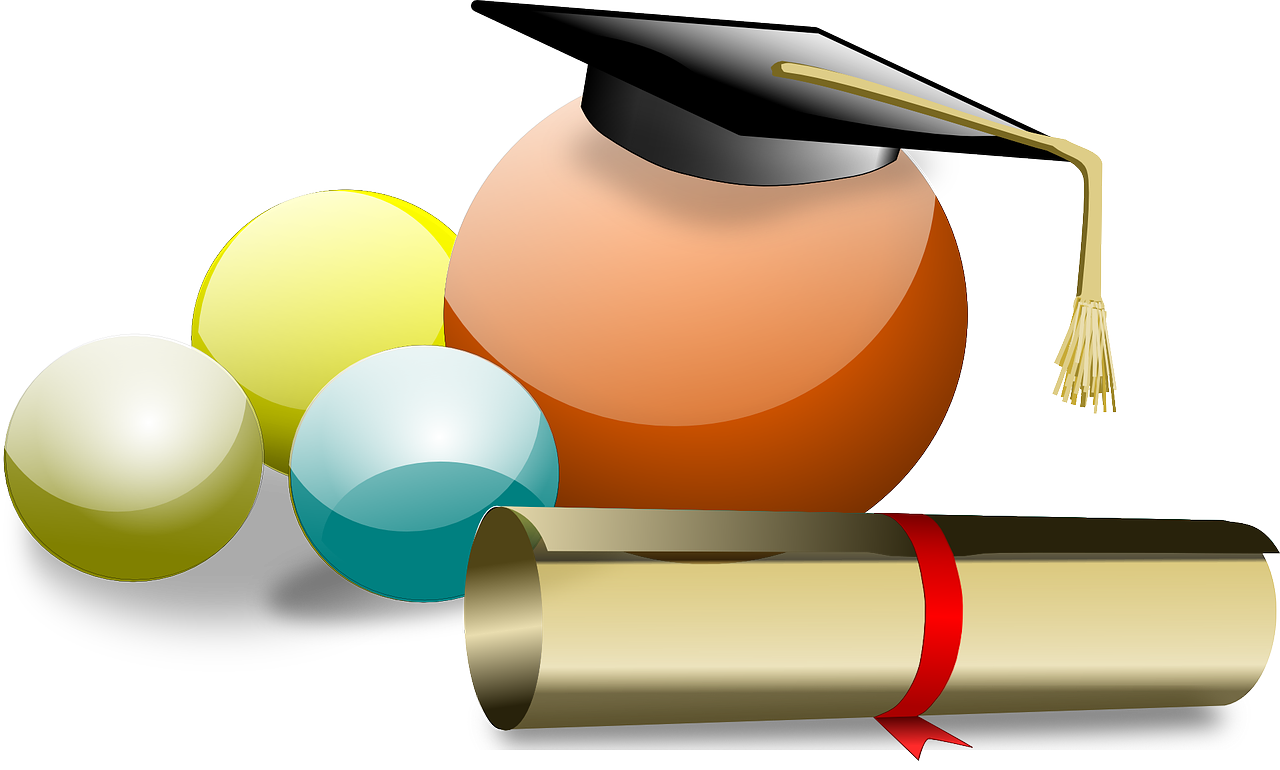 학사모와 학위증 사진