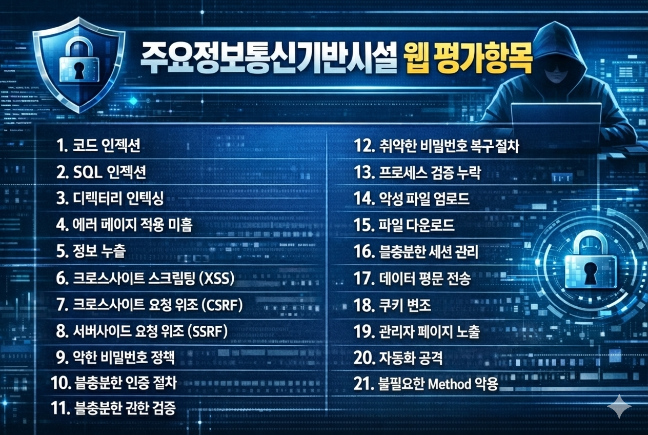26년 주요정보통신기반시설 기술적 취약점 분석·평가 방법 상세가이드(웹) AI 요약