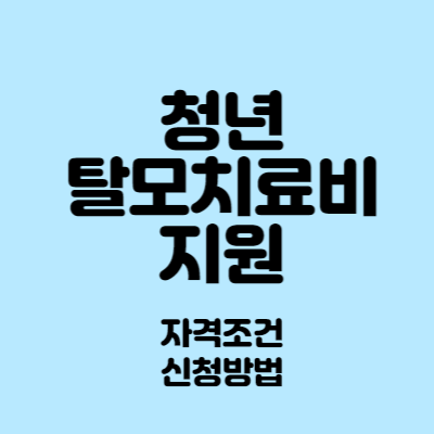 청년 탈모 치료비 지원
