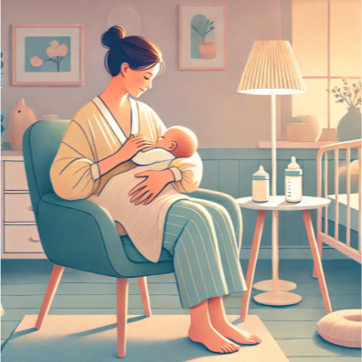 엄마가-아기-안고-수유하는-모습