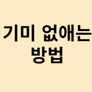 기미 없애는 방법