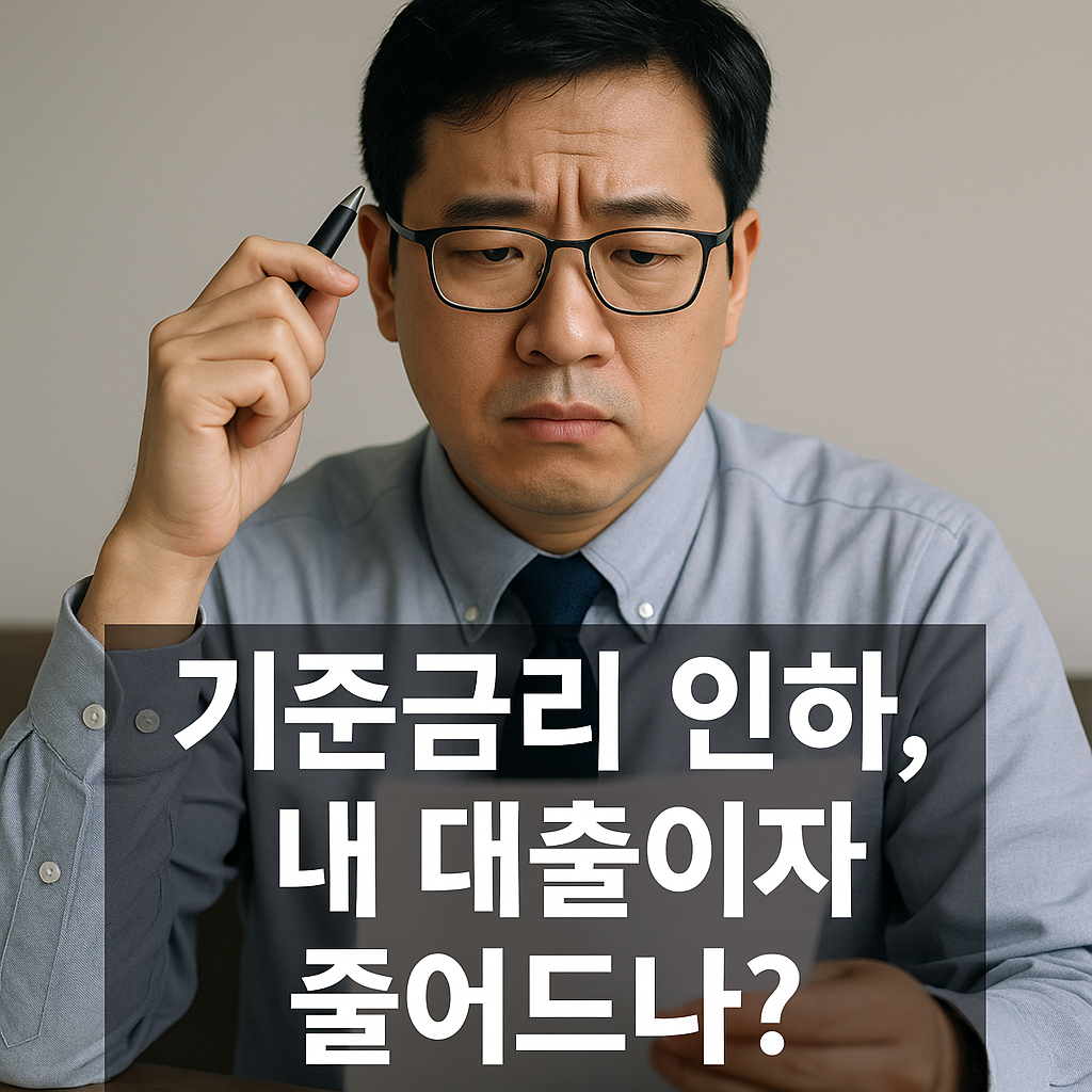 기준금리 인하, 내 대출이자 줄어드나?