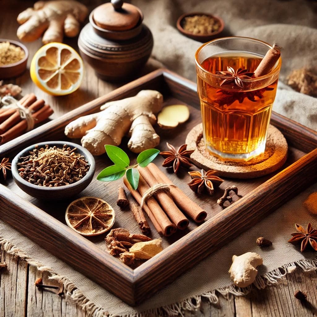 기름진 음식 후에 딱! 소화를 돕는 약재 아이스티