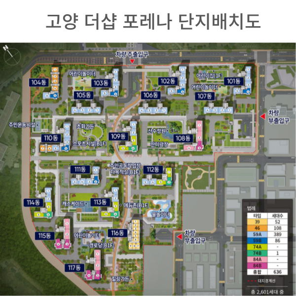고양 더샵 포레나 단지배치도