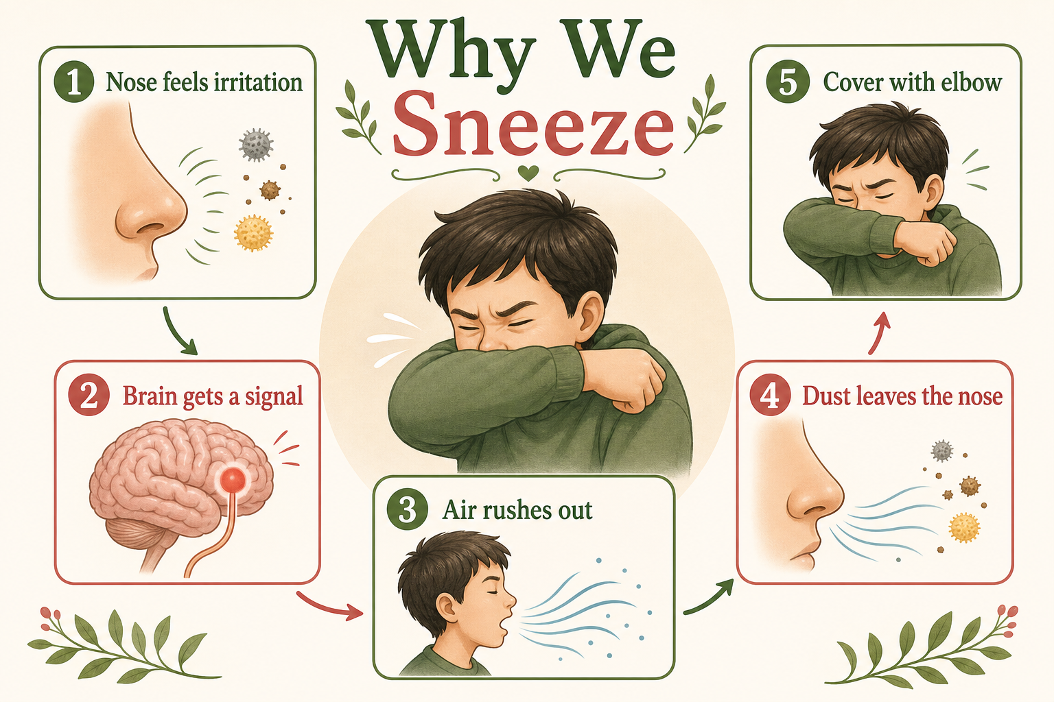 Infographic explaining why we sneeze