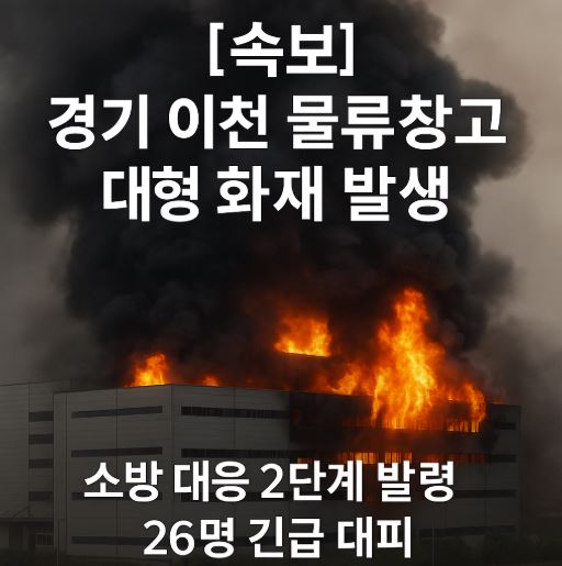 이천 물류창과 화재 관련 사진