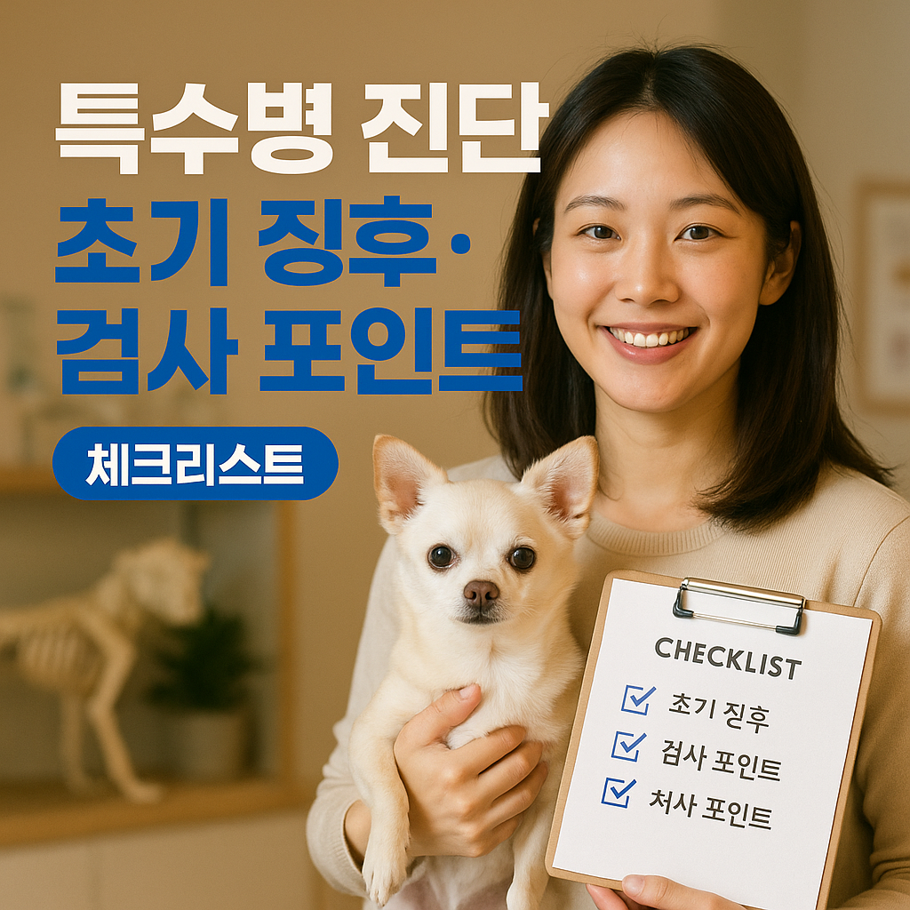 [2025 최신] 반려동물 특수병 진단 ｜ 초기 징후&middot;검사 포인트 체크리스트