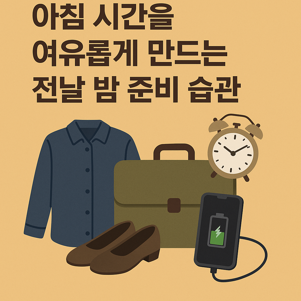 아침 시간을 여유롭게 만드는 전날 밤 준비 습관