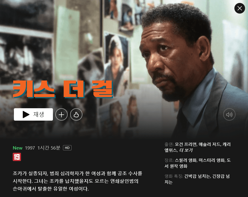 키스 더 걸(Kiss The Girls) 줄거리, 평점, 후기