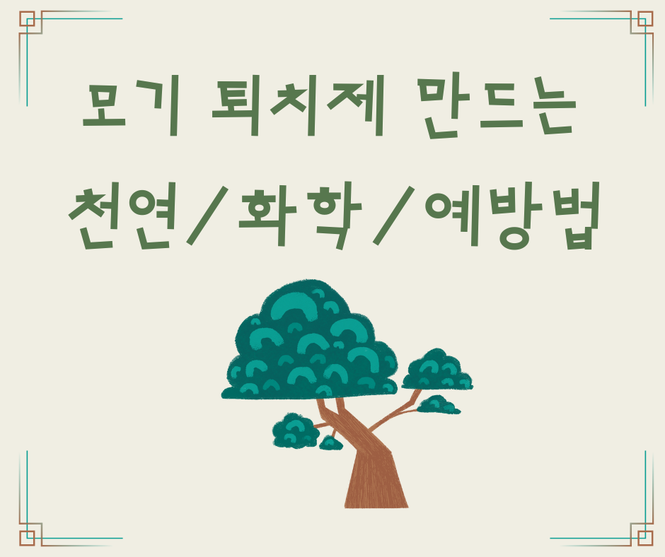 모기 퇴치제 만드는 법 천연화학예방법