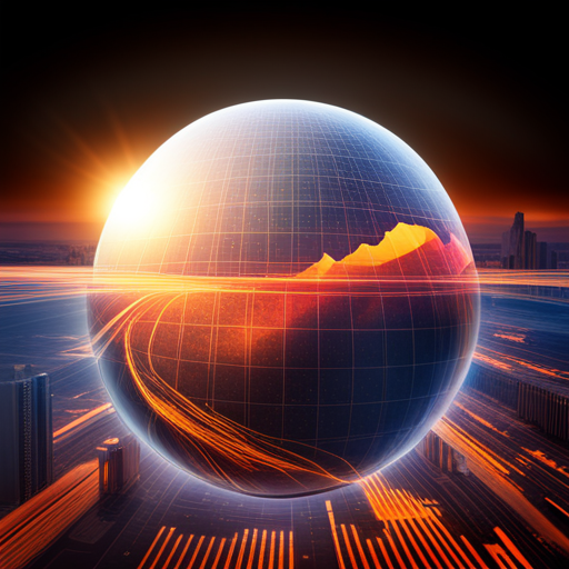 도심속 지구행성 뒤에 밝을 빛