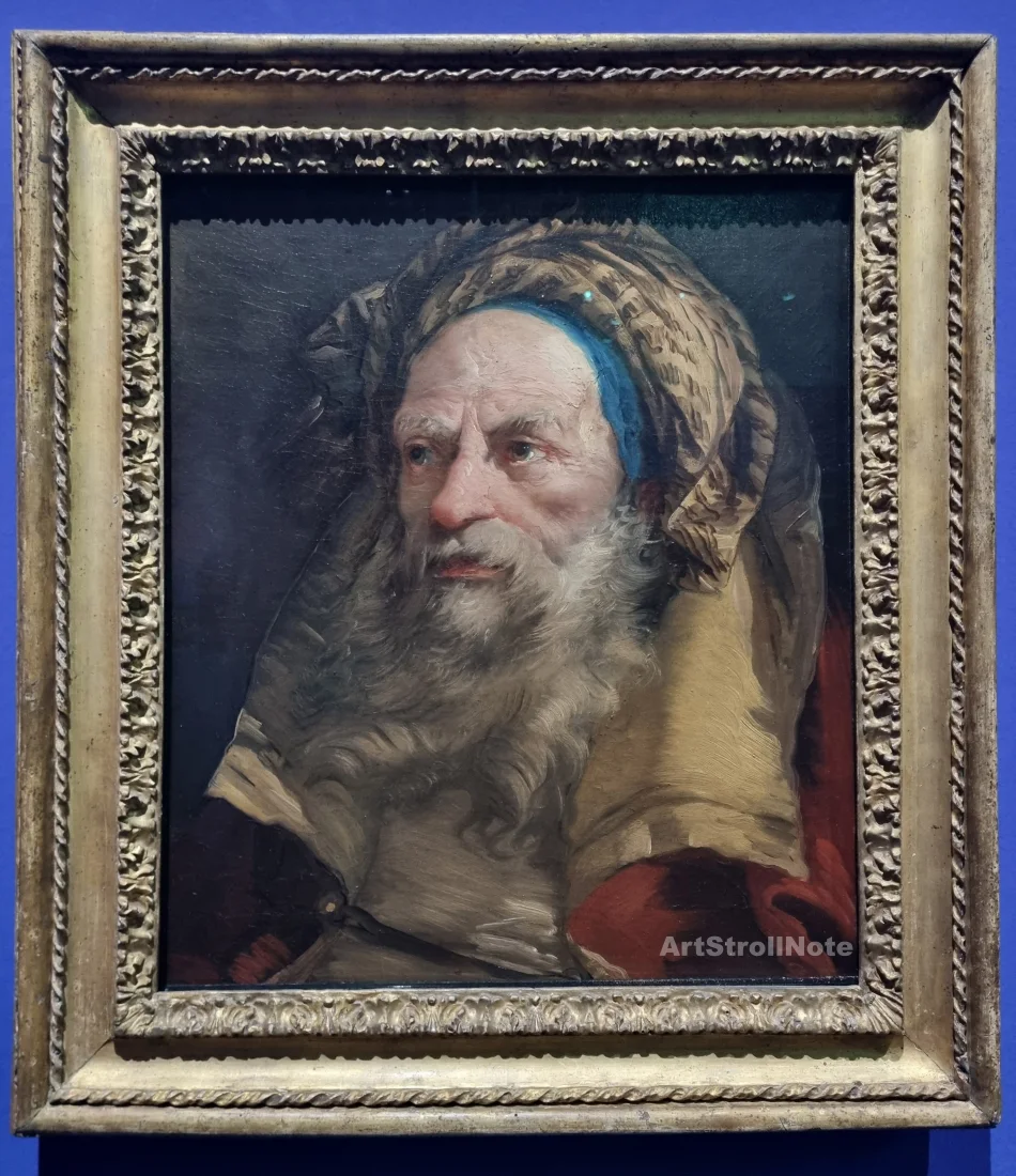 Giovanni Domenico Tiepolo_Head of an Old Man-ArtStrollNote