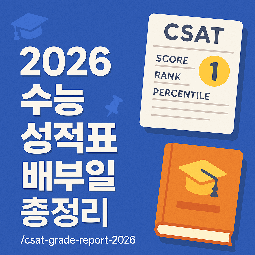 2026 수능 성적표 배부일 총정리