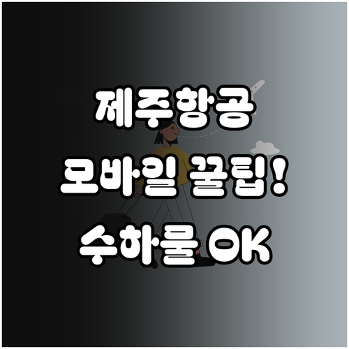 제주항공 모바일 탑승권 저장부터 수하..