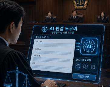 판사가 ai 판결 도우미를 활용하는 모습