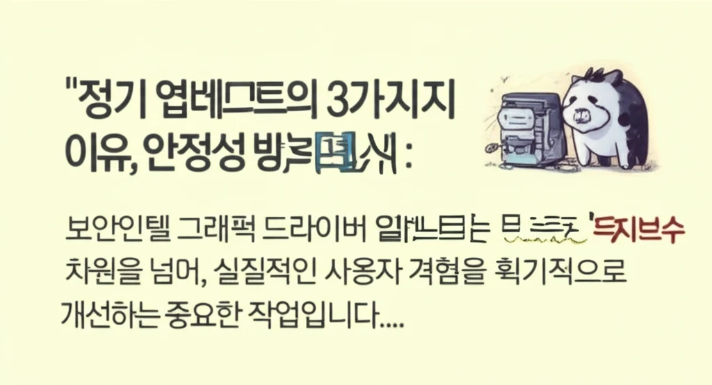 인텔 그래픽 드라이버 공식 다운로드 ..