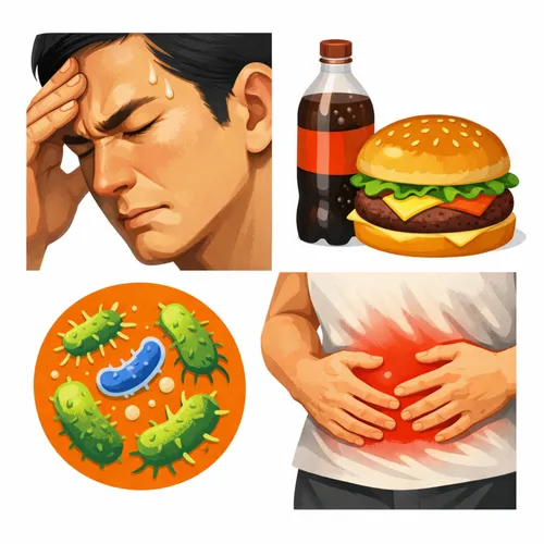 자주 설사하는 상황 이미지