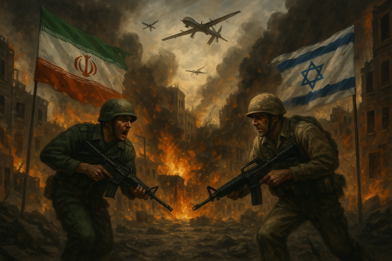 이스라엘 이란 전쟁 이미지