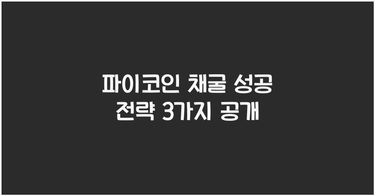 파이코인 채굴