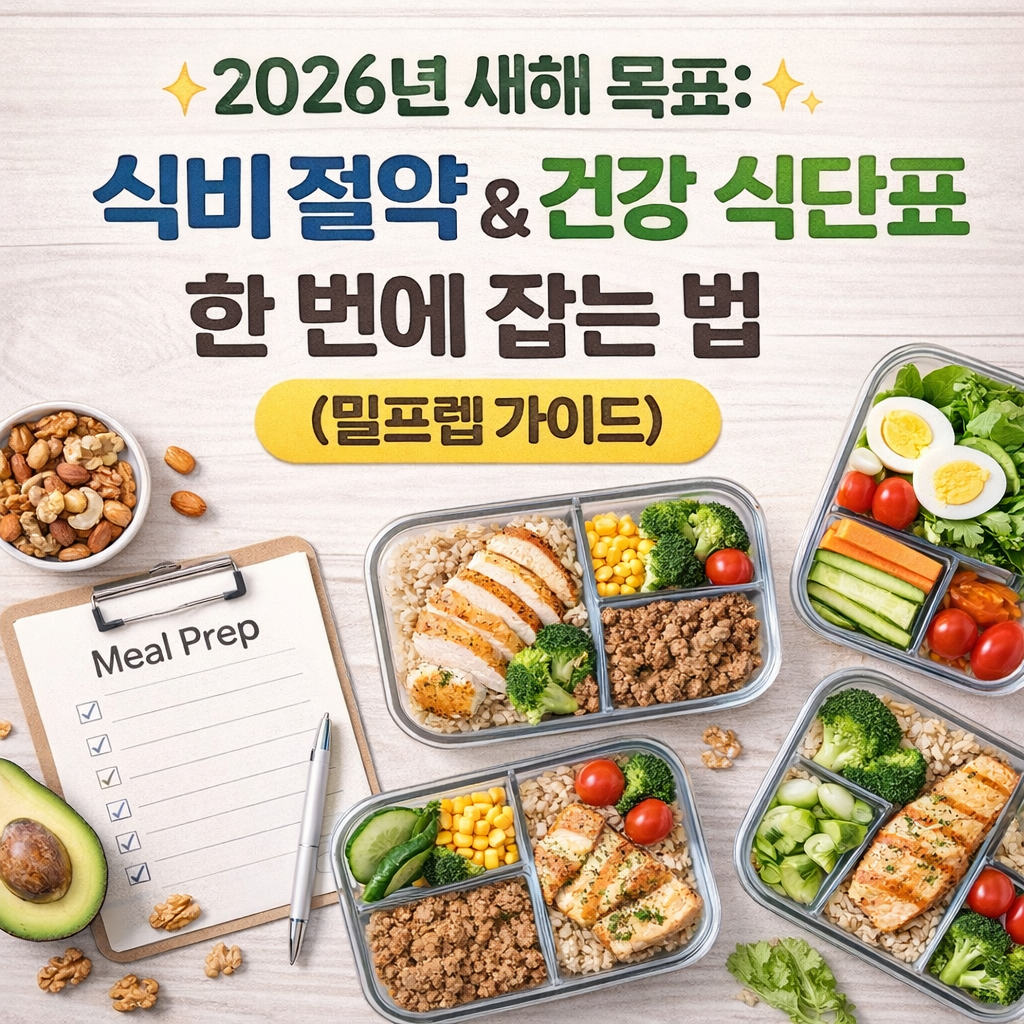 2026년 새해 목표: 식비 절약 & 건강 식단표 한 번에 잡는 법 (밀프렙 가이드)
2026년 일주일 식단표, 직장인 도시락 메뉴, 자취생 간단 요리, 식비 절약 방법, 생활비 아끼는 법, 밀프렙 식단 추천, 새해 가계부 작성법, 가성비 장보기 리스트, 일주일 5만원 살기, 무지출 챌린지 팁