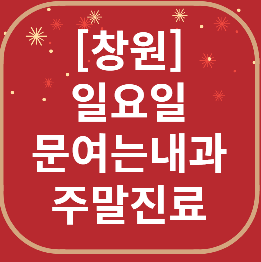 창원 일요일 문 여는 내과 리스트 ❘ 토요일 공휴일 주말 야간진료 병원 찾기