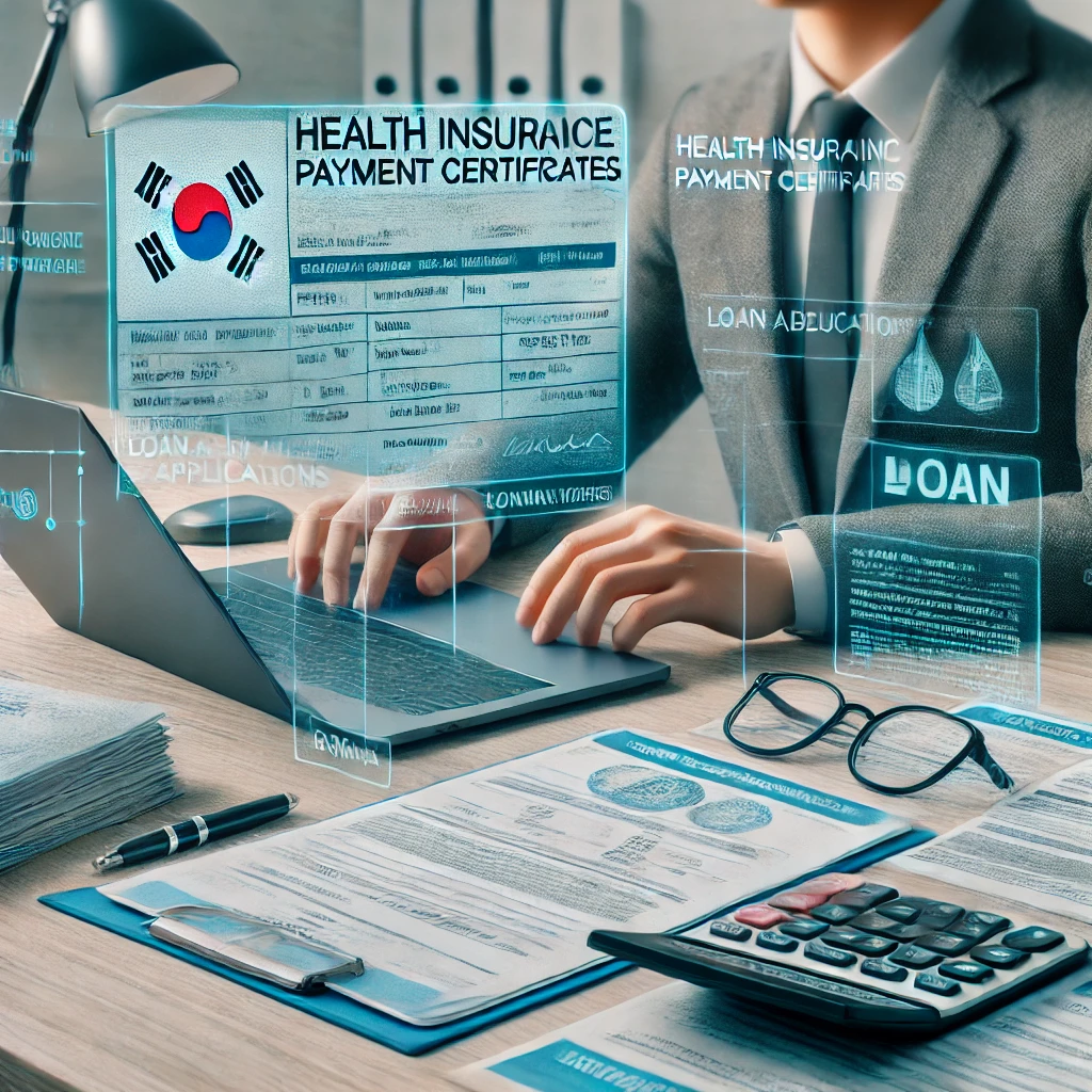 건강보험료 납부 확인서를 정리하며 여러 용도로 준비하는 한국인