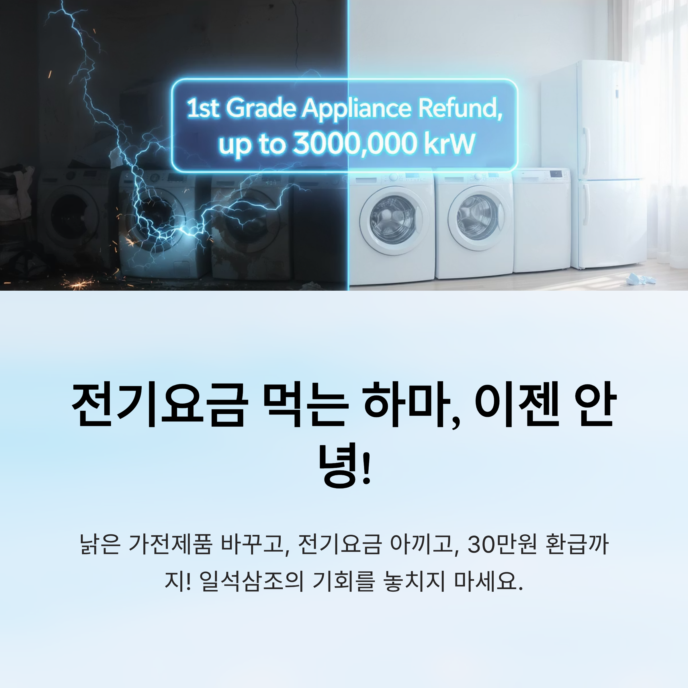 으뜸효율 가전 30만원 환급!
