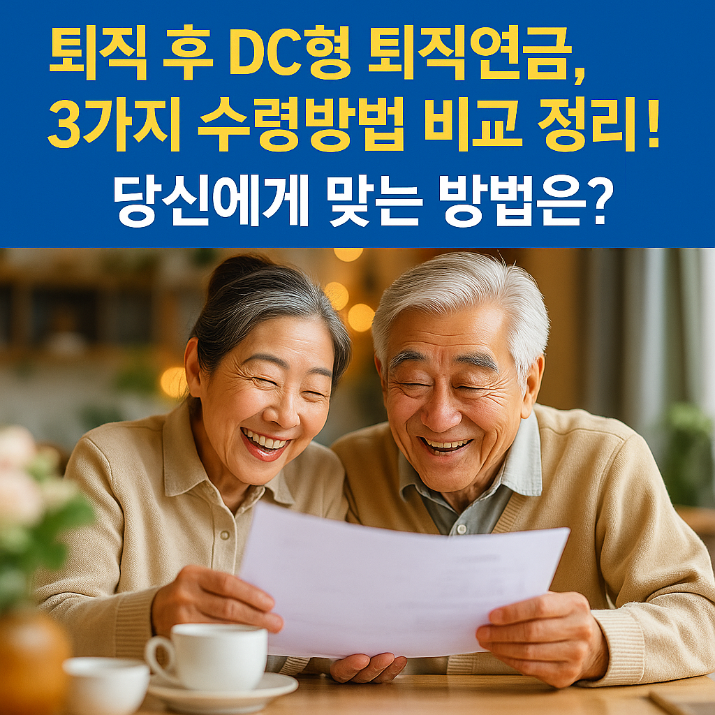 퇴직 후 DC형 퇴직연금, 3가지 수령방법 비교 정리! 당신에게 맞는 방법은? 노후 준비,퇴직연금