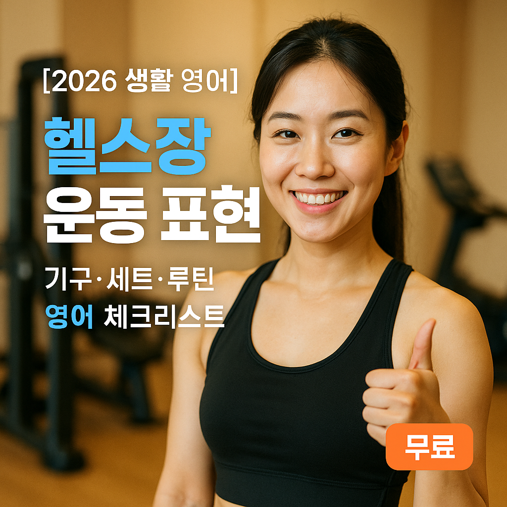 [2026 생활 영어] 헬스장 운동 표현 ｜ 기구·세트·루틴 영어 체크리스트